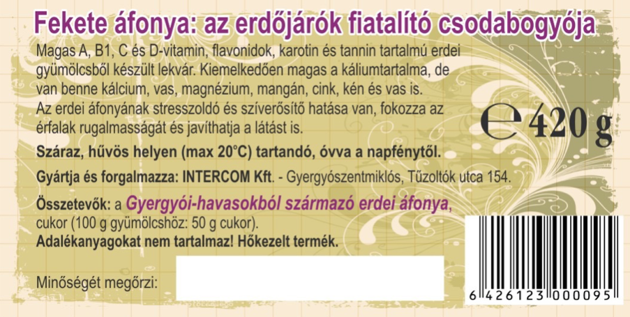 Erdei áfonyalekvár